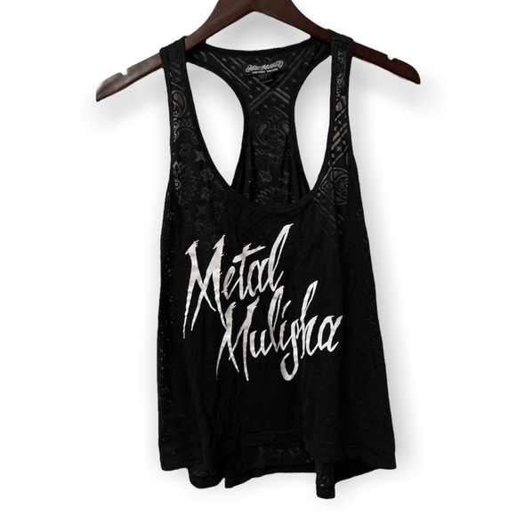 Metal Mulisha Tops - METAL MULISHA black racer back tank